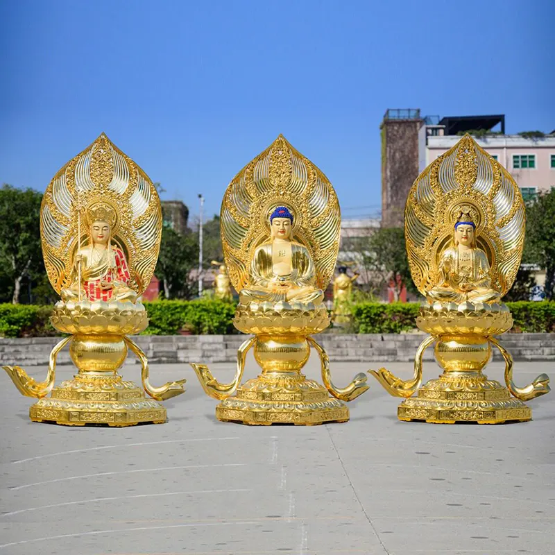 175 cm-es tajvani tiszta réz Buddha szobor