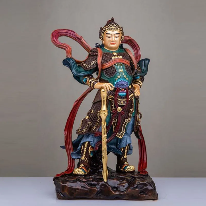 Álló bronz Skanda Bodhisattva szobor